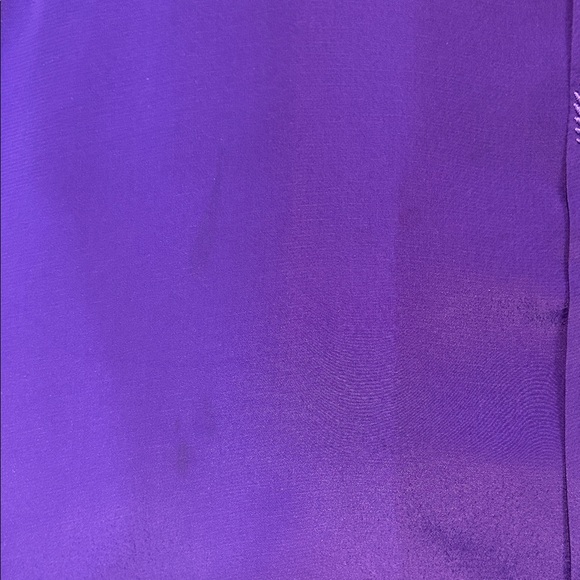 Vintage yves st Clair 2 Deep Purple Button Down Shirt & skinny neck scarf 16 w - Picture 4 of 10